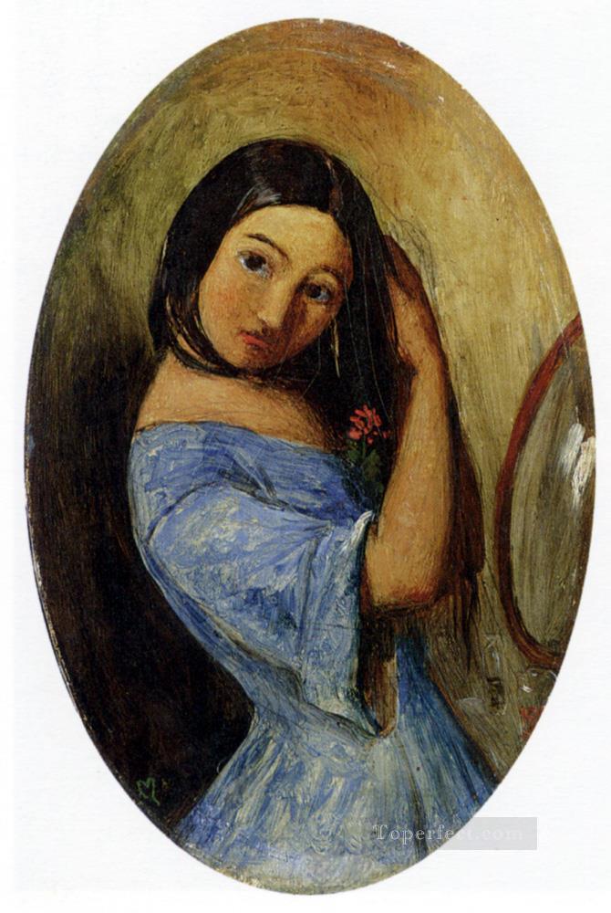 A Young Girl Combing Her Hair Pre Raphaelite John Everett Millais Oil Paintings
